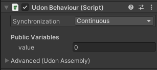 非公開のフィールドが Inspector に出ている